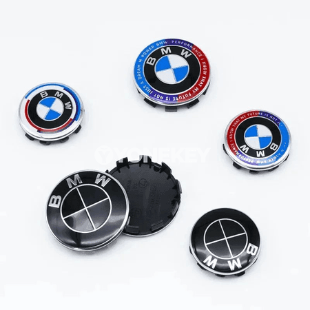 BMW M belgili 56/68 mm tigir merkezi gapaklary, 4 sany