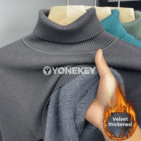 Erkekler üçin ýyly trikotaž switer, gyş üçin