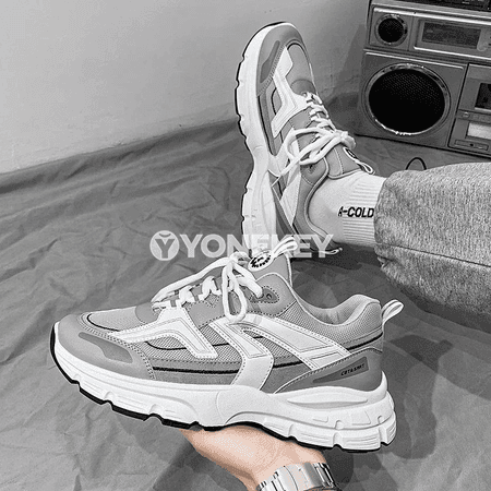 Erkekler üçin dem alýan mesh sport krossowkalar, ýeňil we çydamly