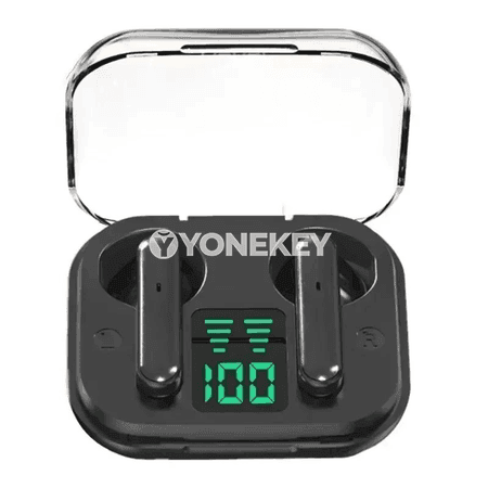 TWS T6 simsiz Bluetooth naýşnikler, LED görkeziji, mikrofonly