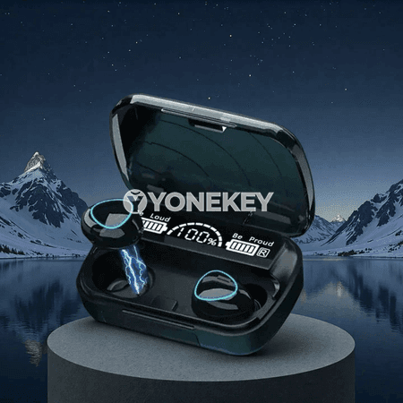 TWS Bluetooth gulaklyklar, LED displeýli, mikrofonly, simsiz