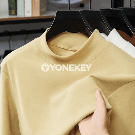 Erkekler üçin ýokary boýunly velýur uzyn ýeňli köýnek, rahat gündelik stil