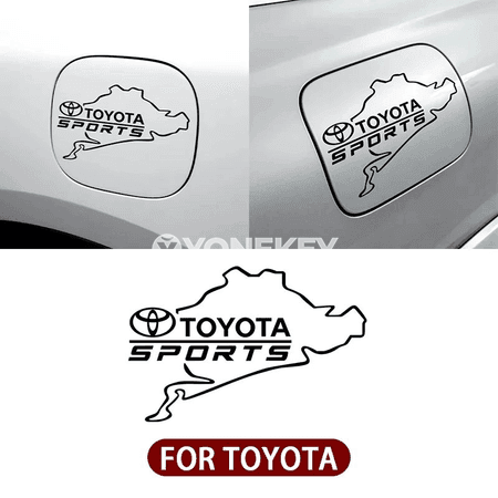 Toyota üçin ýangyç gapagy stikeri, emblemaly bezeg dekaly