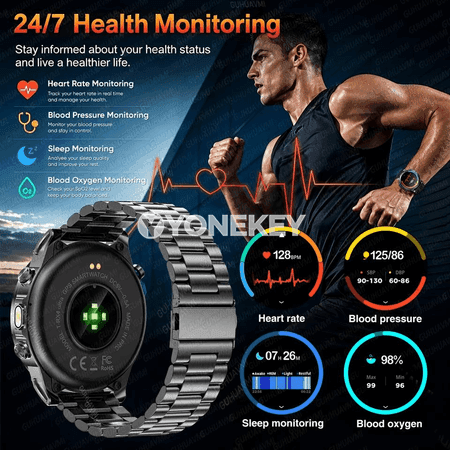 T-RX4 GPS akylly sagat, sport we ýüzmäge laýyk, 850 mAh