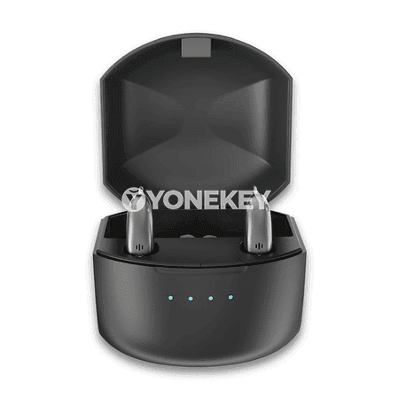 Bluetooth gulak eshitme kömegi üçin nauşnikler, gaýtadan zarýad berilýär