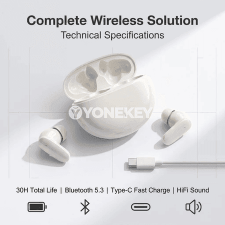 Simsiz Bluetooth TWS nauşniklar, mikrofonly, HIFI sesli