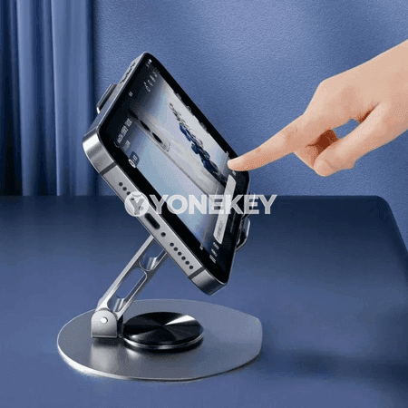 Metaldan 360° öwrülýän durnukly telefon stendi