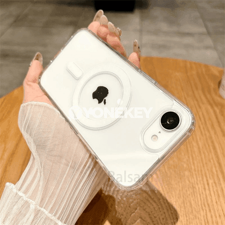 iPhone üçin Magsafe magnitli açyk akril gorag gapagy