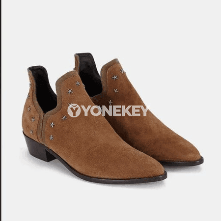 Aýal-gyzlar üçin täze ankle boots, inçe ökjeli, gara we goňur