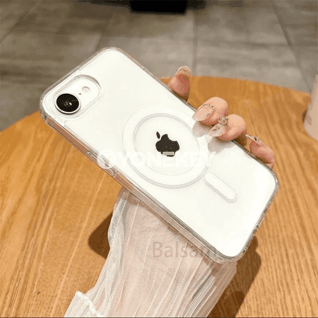 iPhone üçin Magsafe magnitli açyk akril gorag gapagy