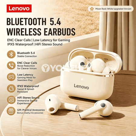 Lenovo XT53 TWS oýun nauşnikleri, Bluetooth, ýokary aýdyň stereo ses