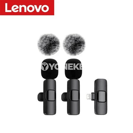 Lenovo simsiz mini lavalier mikrofony, ýazgy we live üçin