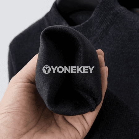 Erkekler üçin ýyly fleesli switer, ýarym boýunly, güýz gyş üçin