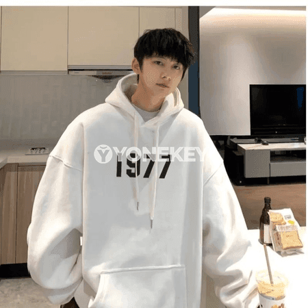 Erkekler üçin giň ölçegli kapüşonly sweatshirt, M–8XL