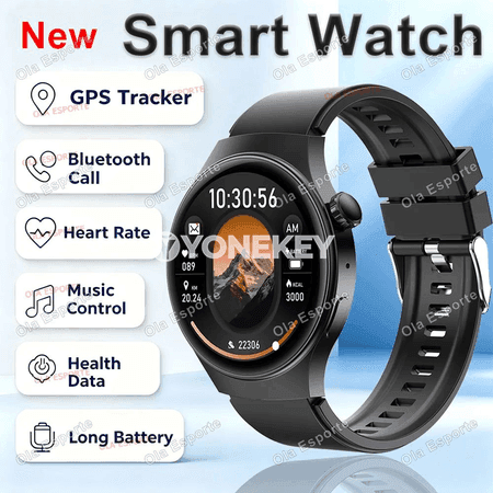 1.52'' AMOLED ekranly, Bluetooth jaňly akylly erkekler sagady