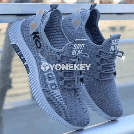 Erkekler üçin ýeňil mesh sport köwüşleri, tomusky, süýşmeýän