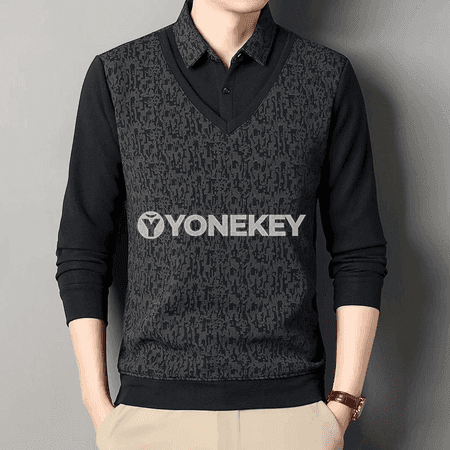 Erkekler üçin ýyly fleece trikotaž switer, güýz-gyş üçin
