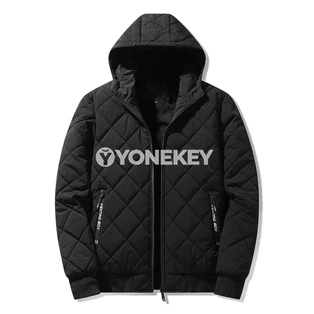 Erkekler üçin kapýuşonly güýz-gyş ýyly penjek, 5XL çenli
